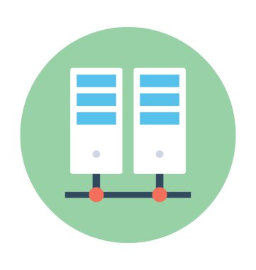 Anabilgisayar düz vektör simgesi