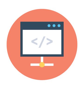 HTML kodlama vektör simgesi