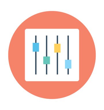 dengeleyici düz vektör simgesi