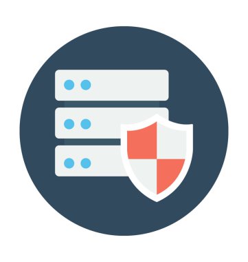 Sunucu güvenlik vektör simgesi