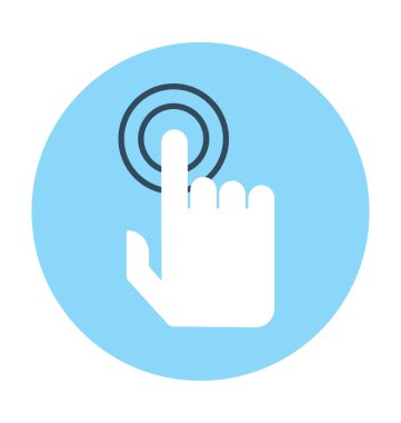 Parmak hareketi vektör simgesi