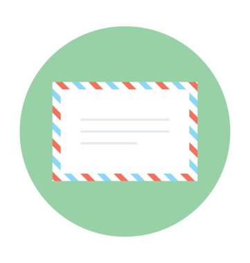 Zarf düz vektör simgesi