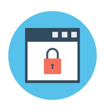 Web güvenlik vektör simgesi