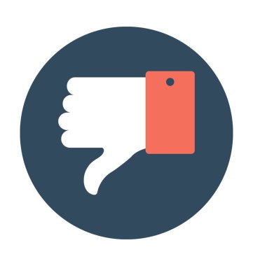 başparmak aşağı vektör simgesi