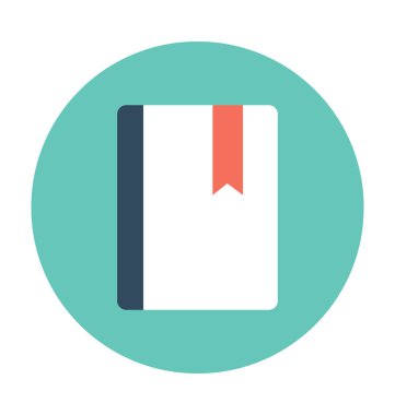 kitap düz vektör simgesi