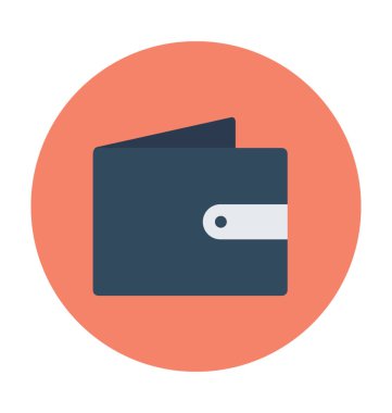 Cüzdan Düz Vektör Simgesi