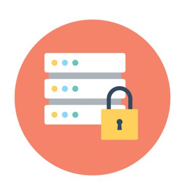 Sunucu kilit vektör simgesi