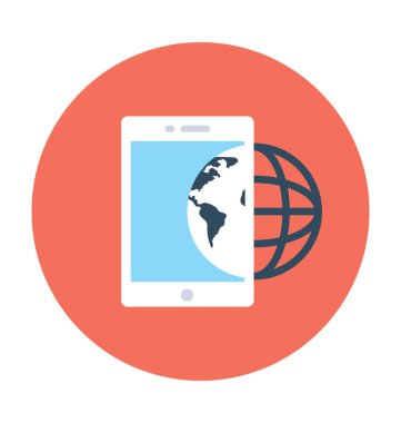 Mobil Internet vektör simgesi