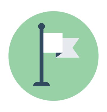 Çırpınan bayrak vektör simgesi