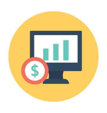 Ekonomi grafik vektör simgesi