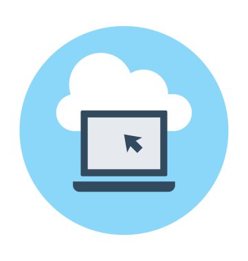 bulut hesaplama vektörü simgesi