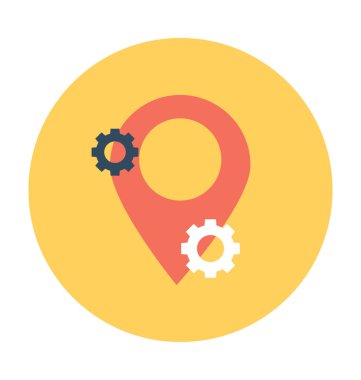 Harita ayarı vektör simgesi