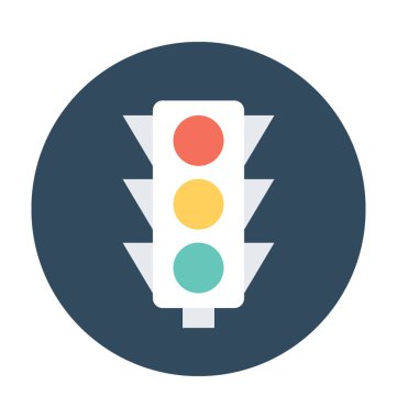 Trafik sinyalleri vektör simgesi