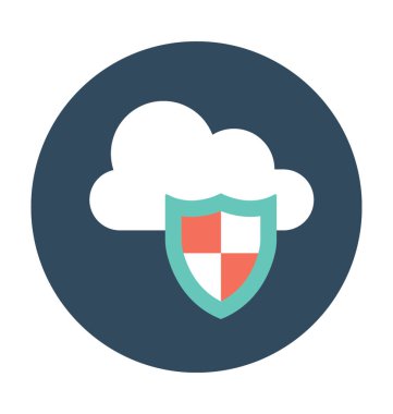Bulut koruma vektör simgesi