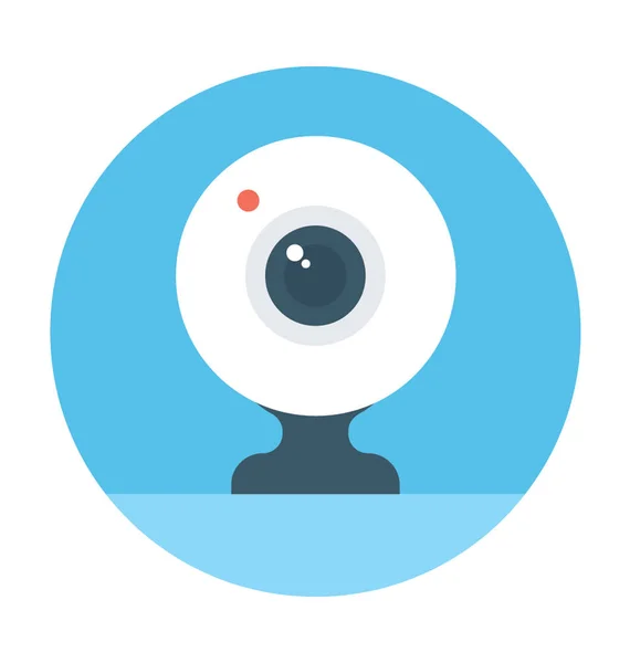 Webcam Icône vectorielle plate — Image vectorielle