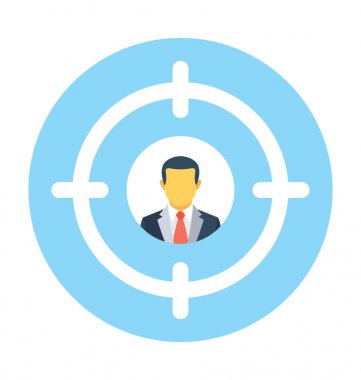 Hedef kullanıcı vektör simgesi