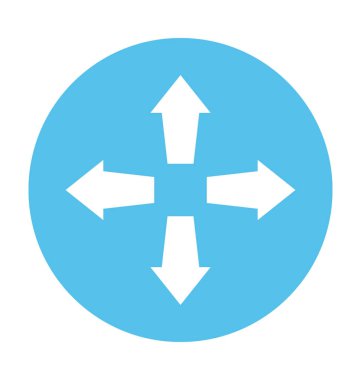 dört ok vektör simgesi