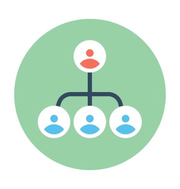 Organizasyon yapısı vektör simgesi