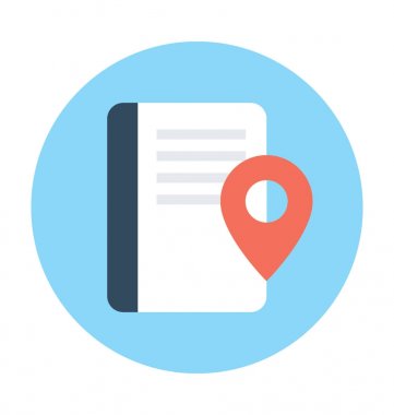 Harita kitap vektör simgesi