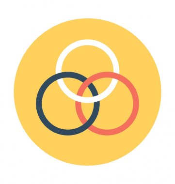 Borromean halkalar vektör simgesi