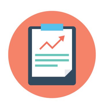 Grafik rapor vektör simgesi