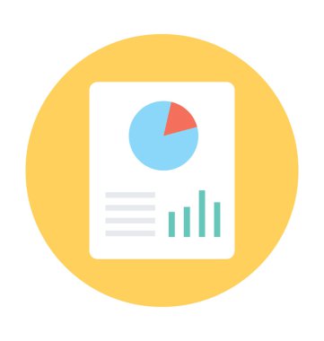 Grafik rapor vektör simgesi