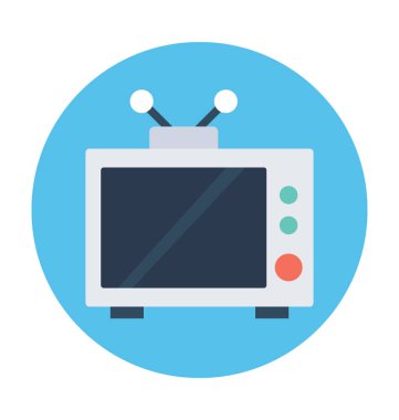 TV düz vektör simgesi