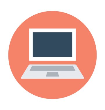 Laptop Düz Vektör Simgesi
