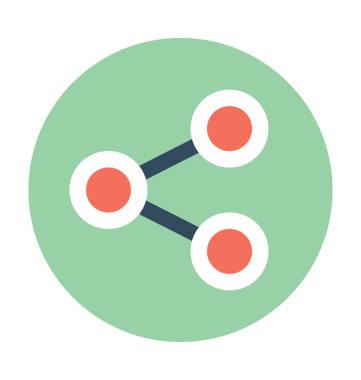 Düz Vektör Simgesini Paylaş