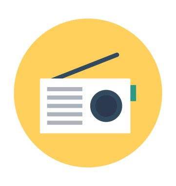 radyo düz vektör simgesi