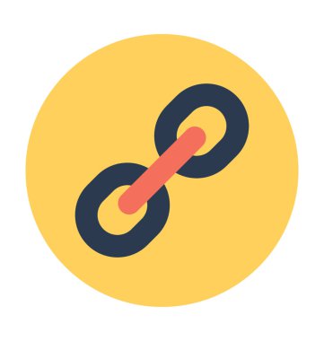 bağlantı düz vektör simgesi