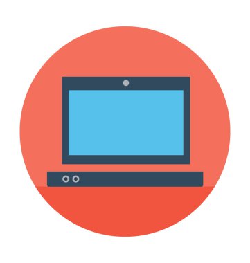 Laptop Düz Vektör Simgesi