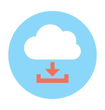 bulut indirme vektörü simgesi