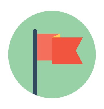 Bayrak Düz Vektör Simgesi