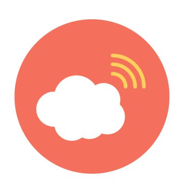 WiFi bulut vektör simgesi