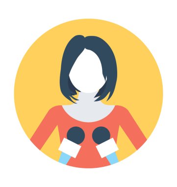 Haber muhabiri vektör simgesi