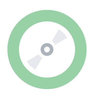 CD düz vektör simgesi