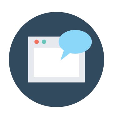 Düz vektör simge sohbet