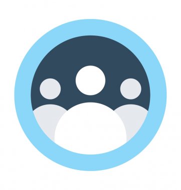 Grup düz vektör simgesi