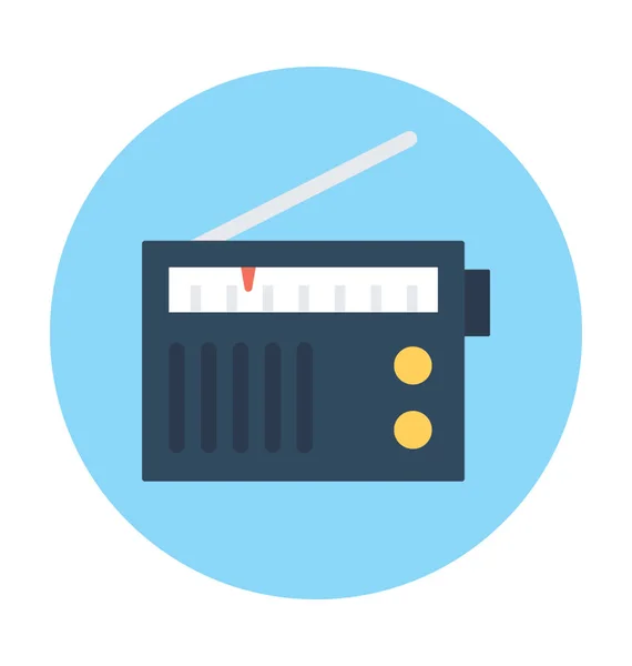 Icono Vector Plano Radio — Vector de stock