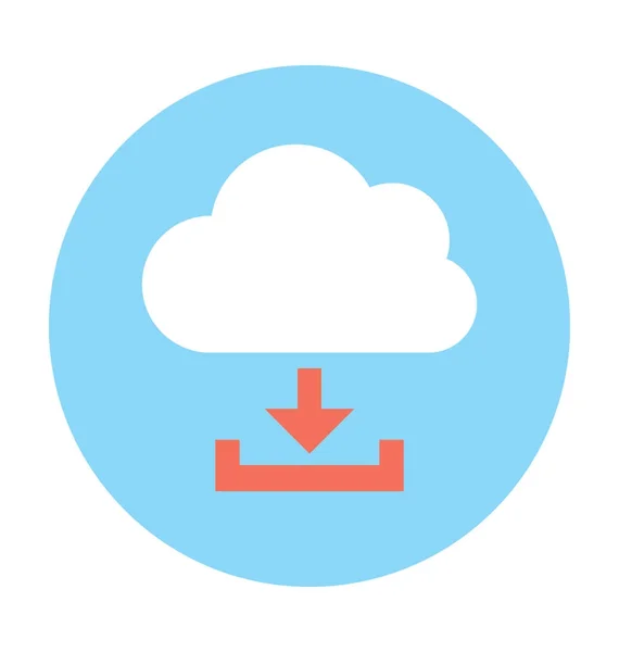 Ikona wektora pobierania w chmurze — Wektor stockowy