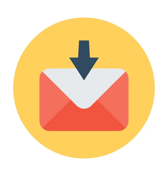 Inbox flaches Vektor-Symbol — Stockvektor