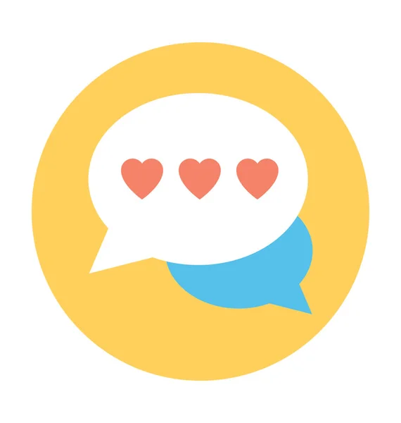 Love Chat Vector Icon — Stock Vector