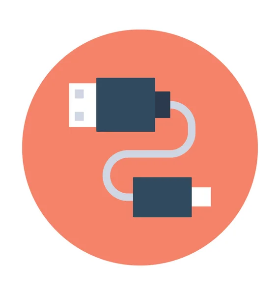 USBプラグベクトルアイコン — ストックベクタ