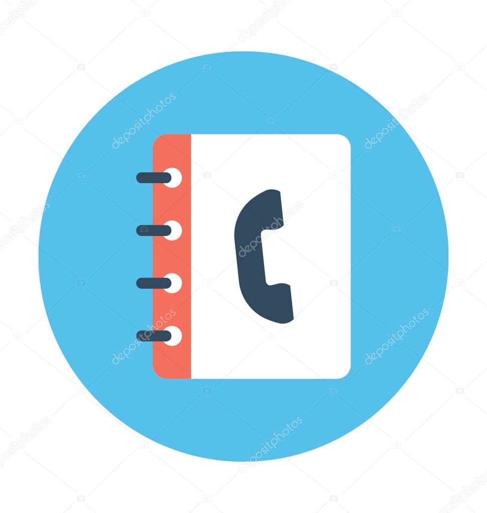 Phonebook Flat Vector Icon