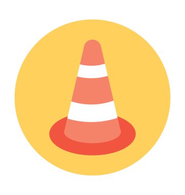 Trafik konisi vektör simgesi