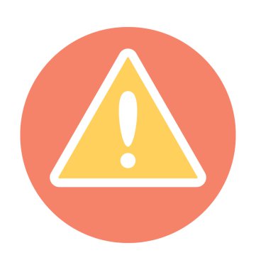 uyarı düz vektör simgesi