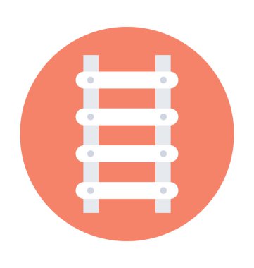 Merdiven düz vektör simgesi