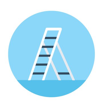 Merdiven düz vektör simgesi