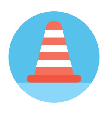 Trafik konisi vektör simgesi